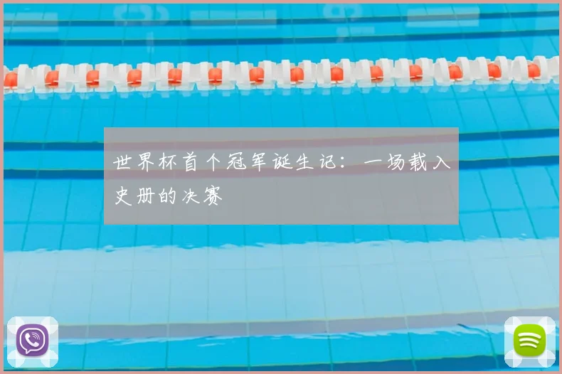 世界杯首个冠军诞生记：一场载入史册的决赛